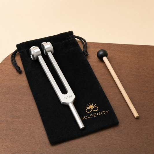 Solfenity Tune 128 weighted tuning instrument with mallet and pouch