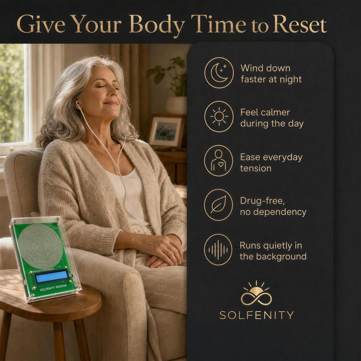 Relaxing with Solfenity Resona